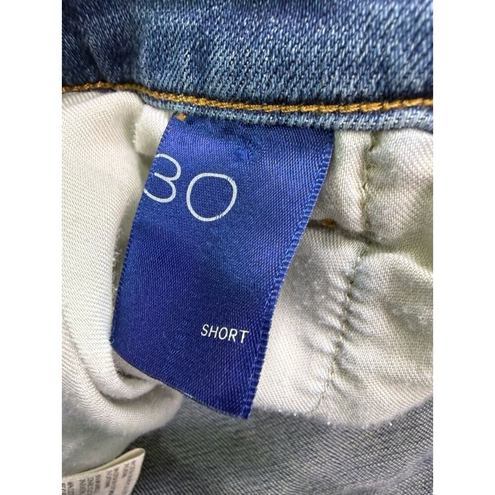 Anthropologie Pilcro Denim Shorts Cuffed Raw Hem Distressed Mid Rise Size 30 - Picture 7 of 12